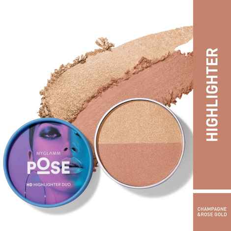 Buy MyGlamm POSE HD Highlighter Duo-Champagne | Rose Gold-9gm - Purplle