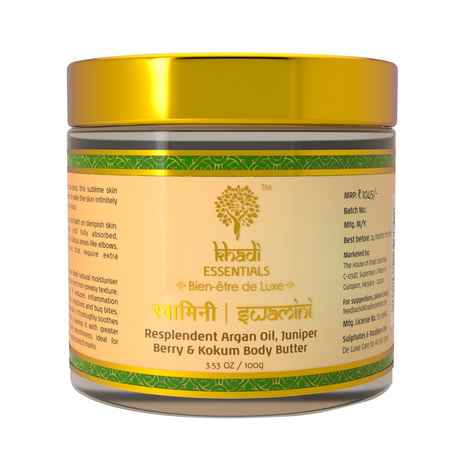 Buy Khadi Essentials SLS Paraben-Free Moroccan Argan Oil Body Butter Body Lotion with Juniper Berry, Aloe Vera Extract and Kokum Butter For Soft, Supple Skin (100gm ) - Purplle