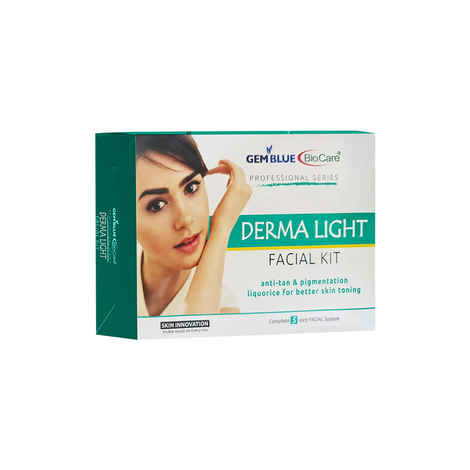 Buy Gemblue Biocare Derma Light Facial Kit for Anti-Tan & Pi gmentation Liquorice for Bettter Skin Toning, 400 gm - Purplle