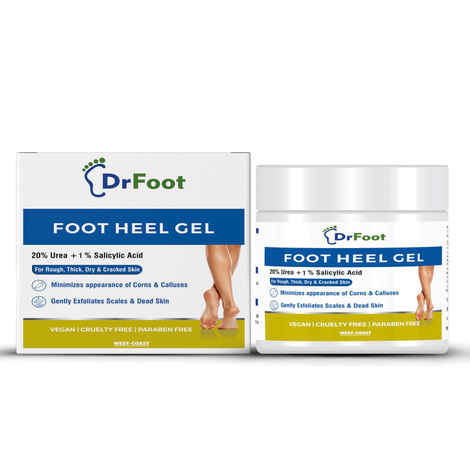 Buy Dr Foot Foot Heel Gel Moisturizes Callus Cracked Rough Dry Dead Skin and Corns, Softens Thick Painful Nails a€“ 100 gm - Purplle