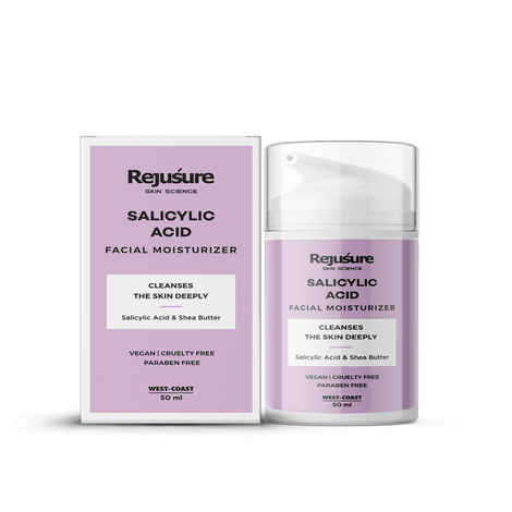 Buy Rejusure Salicylic Acid Moisturizer Fights Breakout & Blackheads Reduces Open Pores & Excess Oil Cream for Ance Prone or Oily Skin Cream for Face - 50ml - Purplle