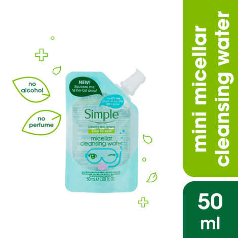Buy Simple Kind to Skin Micellar Cleansing Water| Micellar water for sensitive Skin | No Added Perfume, No Harsh Chemicals, No Artificial Color, No Alcohol and Parabens | 50 ml - Purplle