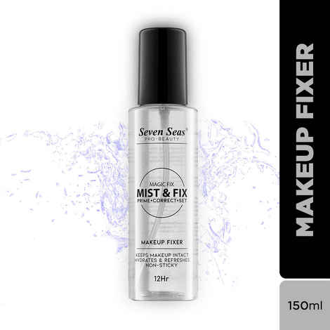Buy Seven Seas Magic Fixer Spray - 12Hr Makeup Fixer - Prime + Correct + Set Primer - 150 Ml (Nude) - Purplle