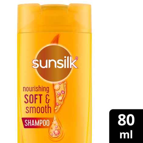 Buy Sunsilk Nourishing Soft & Smooth Shampoo With Egg Protein, Almond Oil & Vitamin C For 2X Smoother and Softer Hair, 80 ml - Purplle