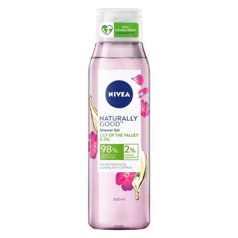 Buy NIVEA Naturally Good Body Wash,Lily of the Valley & Oil Shower Gel, No Parabens, Vegan Formula, 98% Natural Origin Ingredients for Gentle Cleansing, (300 ml) - Purplle