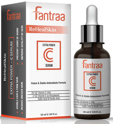 Buy Fantraa Pure 20% Vitamin C Face Serum For Skin Glow Concentrate with Vitamin E (30 ml) - Purplle
