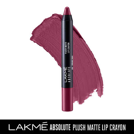 Buy Lakme Absolute Plush Matte Lip Crayon 203 Spring Rose (2.8 g) - Purplle