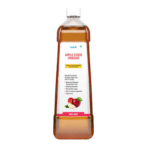 Buy Healthvit Apple Cider Vinegar Natural & Pure with strand of mother - not from concentrate – 750 ml - Purplle