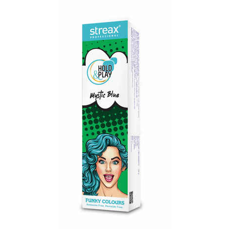Buy Streax Professional Hold & Play Funky Colours - Mystic Blue (100 g) - Purplle