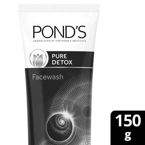 Buy Ponds Bright Miracle Detox Facewash with 10X Power of Charcoal |Detoxifies Skin | 150gm - Purplle