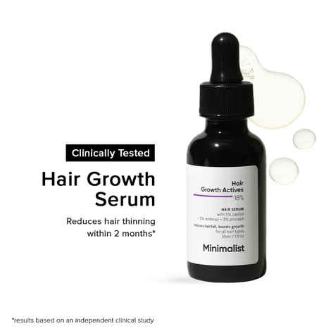 Minimalist 18% Hair Growth Actives, Hair Growth Serum | With Procapil, Capixyl, Redensyl, Anagain & Baicapil For Hair Fall Control, 30 ml