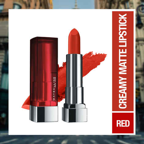 Buy Maybelline New York Color Sensational Creamy Matte Lipstick,607 Red Dy Red (3.9 g) - Purplle