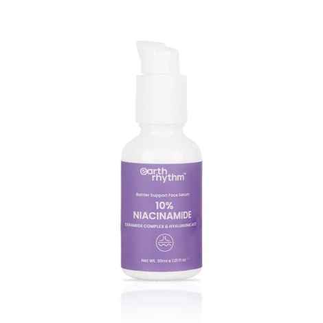 Buy Earth Rhythm 10% Niacinamide - Barrier Support Serum Ceramide Complex & Hyaluronic Acid | Skin Barrier Support, Improve Skin Texture, Even Out Skin Tone | for All Skin Types | Men & Women - 30 ML - Purplle