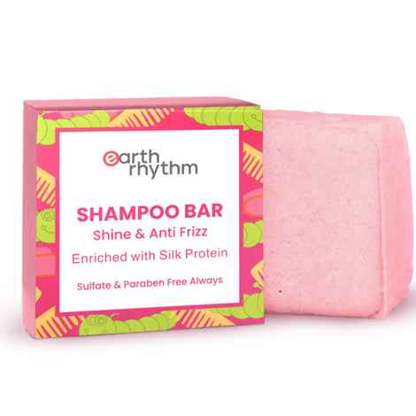 Buy Earth Rhythm Silk Protein Shampoo Bar | Restores Shine, Softens Hair, Makes Hair Silky | Shine & Frizz Free | For Chemically Treated Hair | Men & Women | Without Tin - 80 G - Purplle