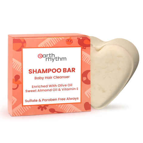 Buy Earth Rhythm Baby Shampoo Bar With Vitamin E | Softens, Moisturises, Protects | All Hair Types | for Kids | Without Tin - 80 G - Purplle