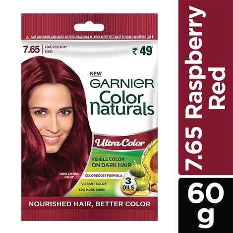 Buy Garnier Color Naturals Creme Riche Sachet, Shade 7.65, Raspberry Red - Purplle