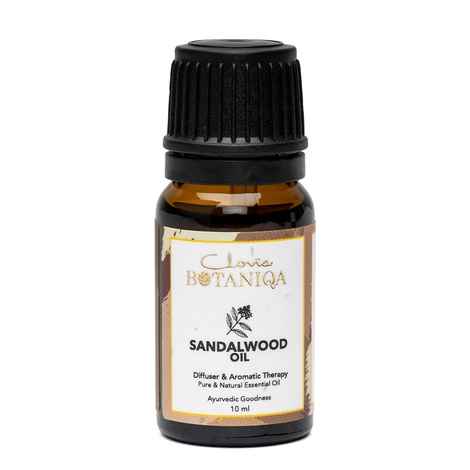Buy Clovia Botaniqa Sandalwood Essential Oil 100% Natural & Ayurvedic for Anti-Ageing, Shiny Hair - 10ml - Purplle