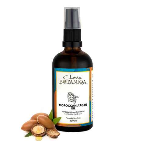 Buy Clovia Botaniqa Moroccan Argan Oil, Natural & Ayurvedic for Acne, Damaged Skin & Hair - 100ml - Purplle