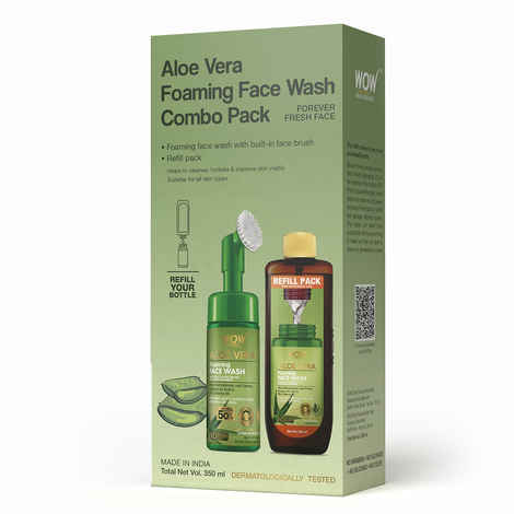 Buy WOW Skin Science Aloe Vera Foaming Face Wash Save Earth Combo Pack- 350mL - Purplle