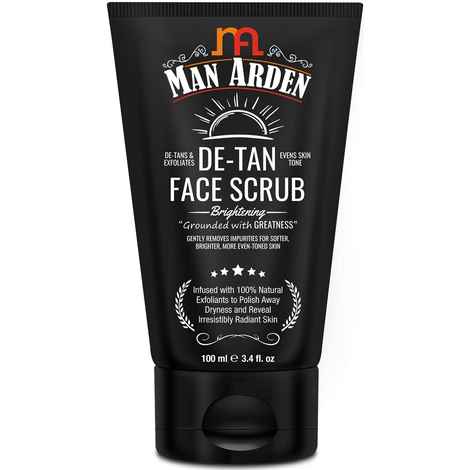 Buy Man Arden De Tan Brightening Face Scrub 100ml - De-Tans & Exfoliates Skin - With Vitamin C - Purplle