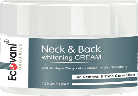 Buy ECOVANI Neck & Back Whitening Cream - Tan Removal & Tone Correction - Organic Skin Lightening & Brightening Formula with Essential Oils - 50gm - Purplle