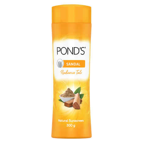 Buy POND'S Sandal Radiance Talcum Powder, Natural Sunscreen (300 g)  - Purplle