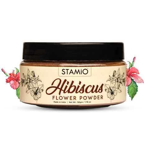 Buy STAMIO Pure Hibiscus Powder for Hair & Skin, Hair Growth, Face Pack Mask (50gm, Pack of 3) - Purplle