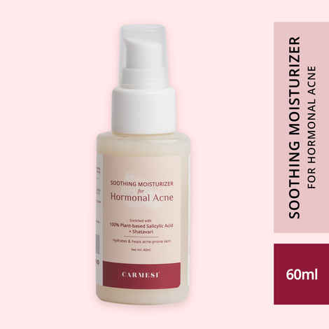 Buy Carmesi Soothing Moisturizer for Hormonal Acne - Natural Salicylic Acid, Shea Butter, Niacinamide - Hydrates Acne-prone Skin - Purplle