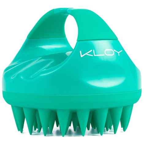 KLOY Hair Scalp Massager Shampoo Brush with Soft Silicone Bristles- Green 1 Pc