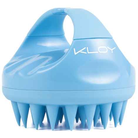 KLOY Hair Scalp Massager Shampoo Brush with Soft Silicone Bristles- Blue 1 Pc