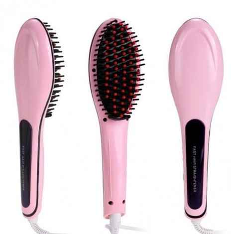 Buy Favon Fast Hot Air Straightner Comb Brush LCD Screen Flat Iron Styling Hair Straightener (100gm) - Purplle