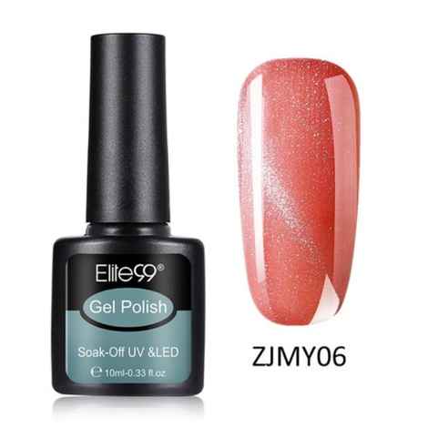 Buy Elite99 Cat Eye Gel Polish Gold Shine Gel Varnish Soak Off UV LED Gel Nail Polish Nail Art Manicure Gel Lak Polish (E99-ZJMY06) - Purplle
