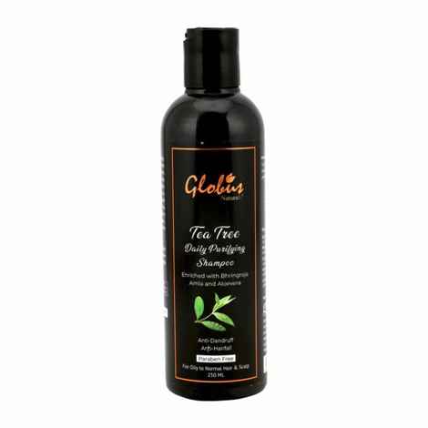 Buy Globus Naturals Tea Tree Daily Purifying Shampoo For Dandruff Prone Hair, Itchy & Oily Scalp Enriched with Bhringraj, Amla,Aloevera|No Parabens| No Sulphate| 250 ml - Purplle