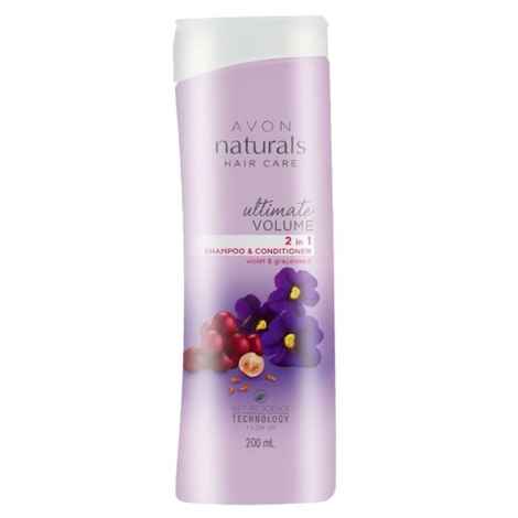 Buy Avon Naturals Hair Care Ultimate Volume Violet & Grapeseed 2-In-1 Shampoo & Conditioner 200 ML - Purplle