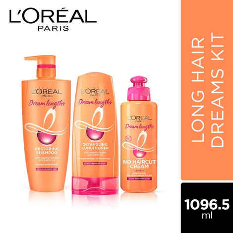 Buy L'Oreal Paris Dream Lengths Shampoo (704 ml) &L'Oreal L'Oreal Paris Dream Lengths Conditioner (192.5 ml) &L'Oreal L'Oreal Paris Dream Lengths No Haircut Cream (200 ml) - Purplle