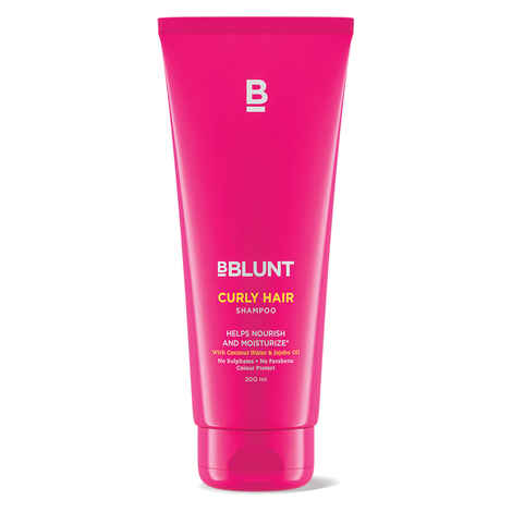 Buy BBLUNT Curly Hair Shampoo for dry/tangled curly hair, with Coconut Water & Jojoba Oil. No Parabens, Sulphates. 200ml - Purplle