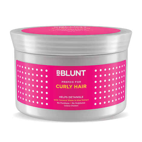 Buy BBLUNT Curly Hair Prepoo for curly hair, with Coconut Water & Aloe Vera Extract. No Parabens, Sulphates. 150gm - Purplle