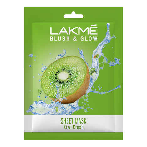 Lakme Blush & Glow Kiwi Sheet Mask, 20 ml