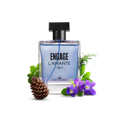 Buy Engage L'amante Aqua Eau De Parfum for Men, Aqua Fragrance Scent, Perfume for Men Long Lasting Smell, Premium Perfume, Skin Friendly, 100ml - Purplle
