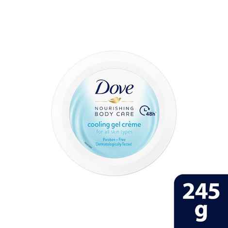 Dove Cooling Gel Creme, 48 Hrs Long Lasting Hydration, No Paraben, 245 g