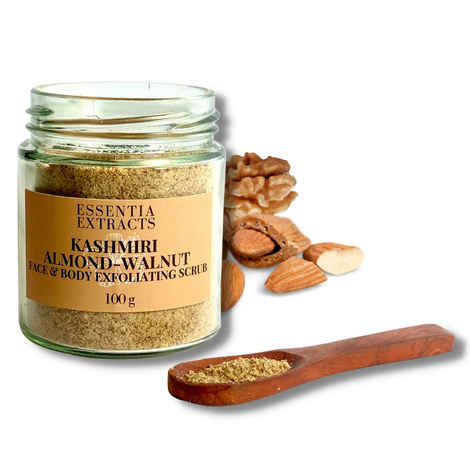 Essentia Extracts Kashmiri Almond Walnut Face Scrub, 100G