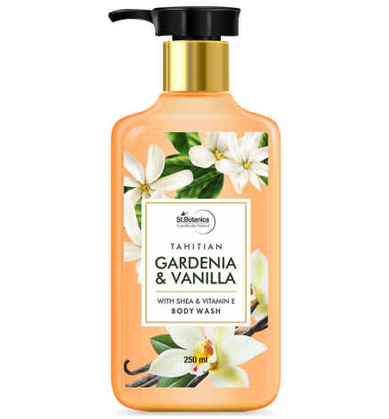 St Botanica Tahitian Gardenia & Vanilla Body Wash - With Shea & Vitamin E (Shower Gel), 250 ml