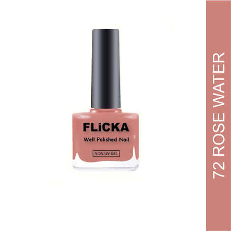 Buy Flicka Well Polished Nail Polish- 72 Rose Water (9.5Ml) - Purplle