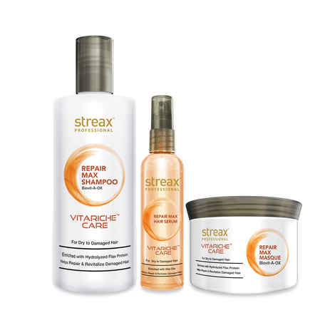 Streax Professional Vitariche Care Repair Max Complete Hair Care Combo