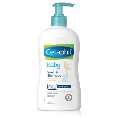 Buy Cetaphil Baby Wash & Shampoo With Organic Calendula (400 ml) - Purplle