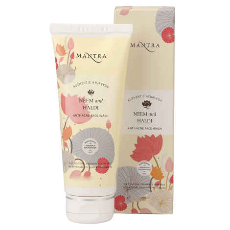 Buy Mantra Herbal Neem & Haldi Anti Acne Face Wash 50 ml - Purplle