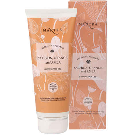 Buy Mantra Herbal Saffron, Orange And A mla Glowing Face Gel (50 g) - Purplle