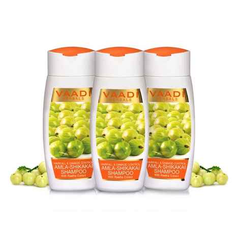 Vaadi Herbals Amla Shikakai Hairfall & Damage Control Shampoo (110 ml x 3) (Pack of 3 )