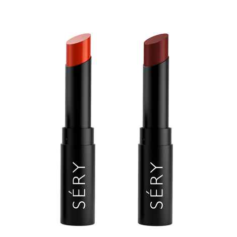 Buy SERY Sery Matte and Creamy Lipstick Combo Cml01, Cute Coral + Wonder Wine, 3.5 gm with Combo offer - Purplle