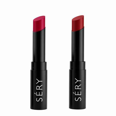 SERY Matte Lipstick Combo Mlc03, Fuschia Fun + Crimson Chic, 3.5 g with Combo offer